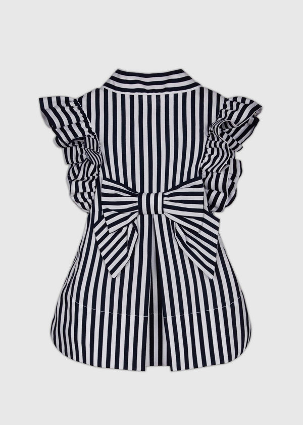 Lapin House Sleeveless striped shirt