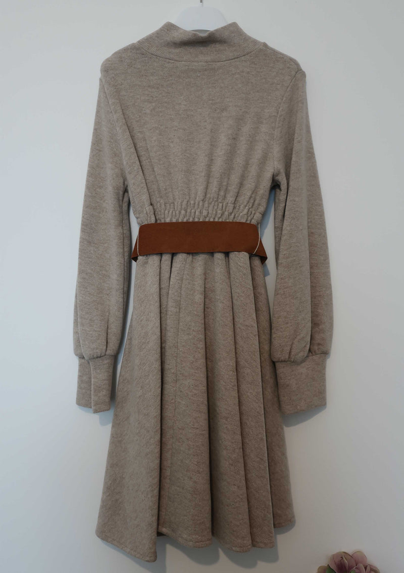 Beige Raila Knitted Dress - Tiny Models