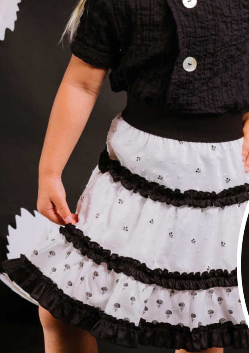 Black and White 3 Tier Skirt - Tiny Models