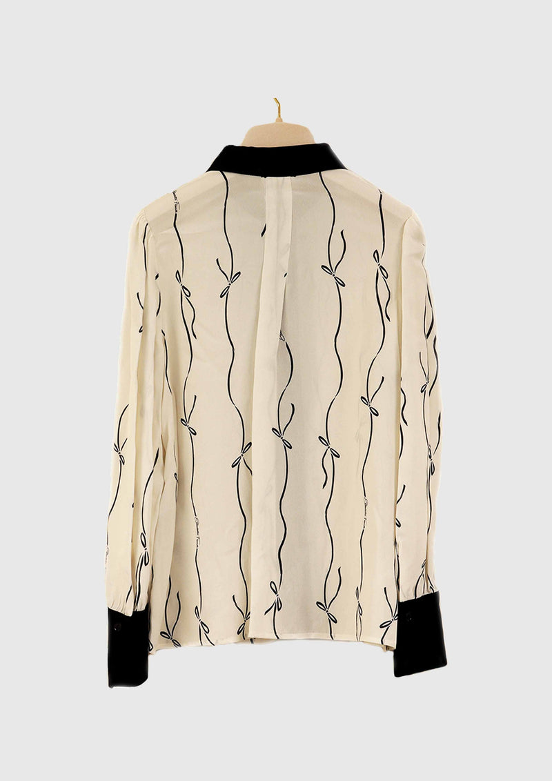 EF Monogram Bow Blouse