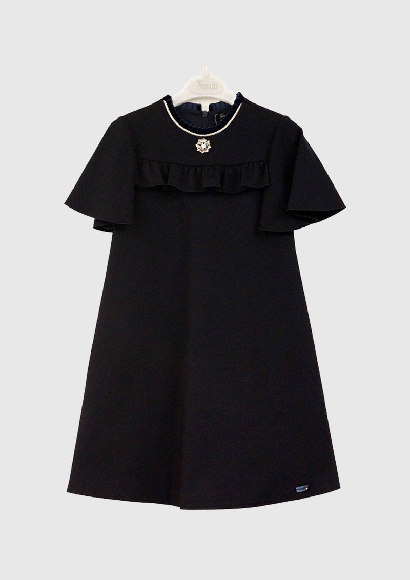 Navy flair sleeve dress