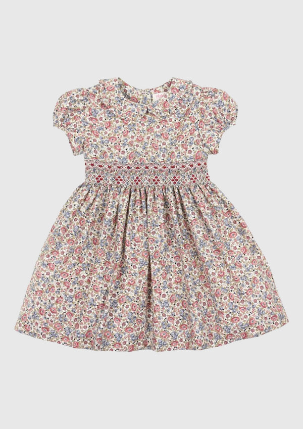 Floral Print Smocked Dress