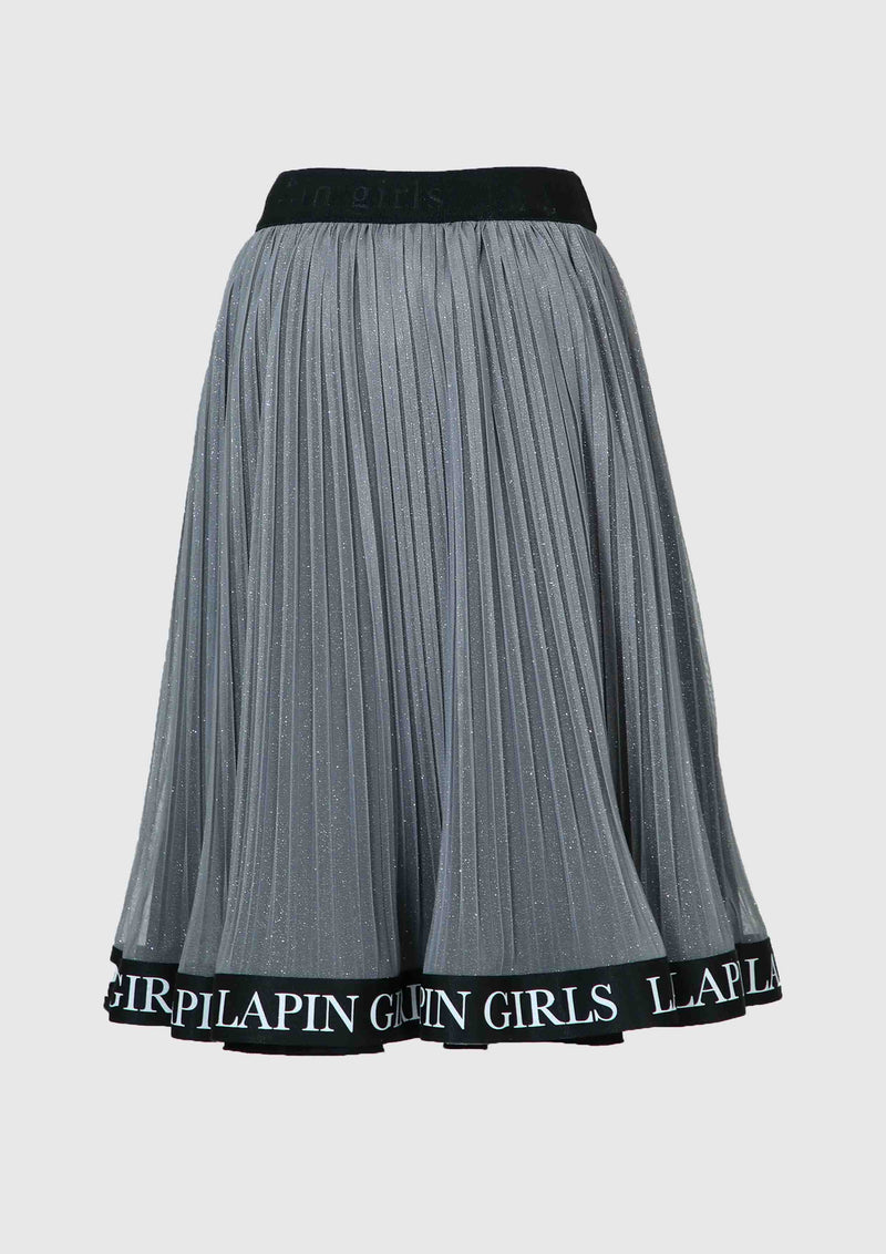 Grey sparkle tulle skirt