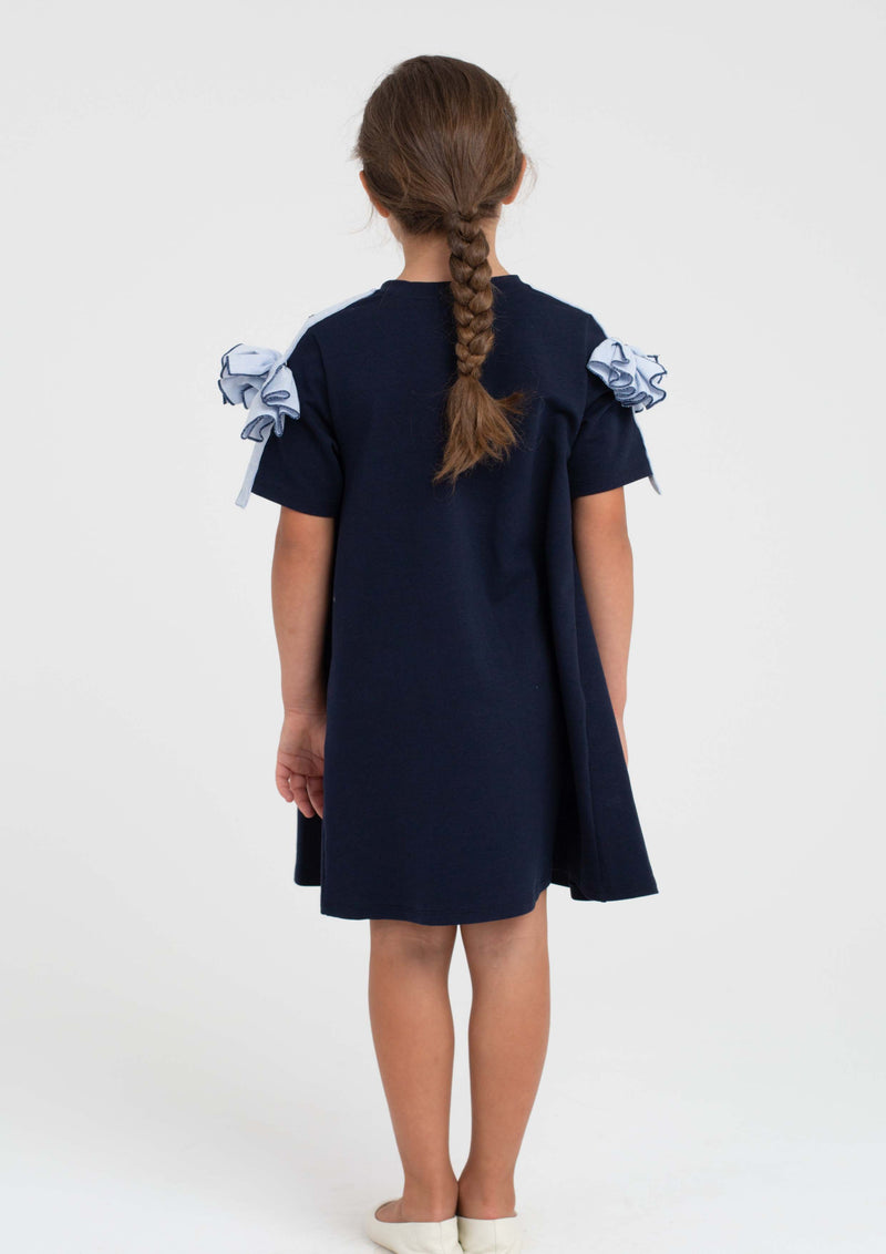 Piccola Ludo Imperia Navy Dress