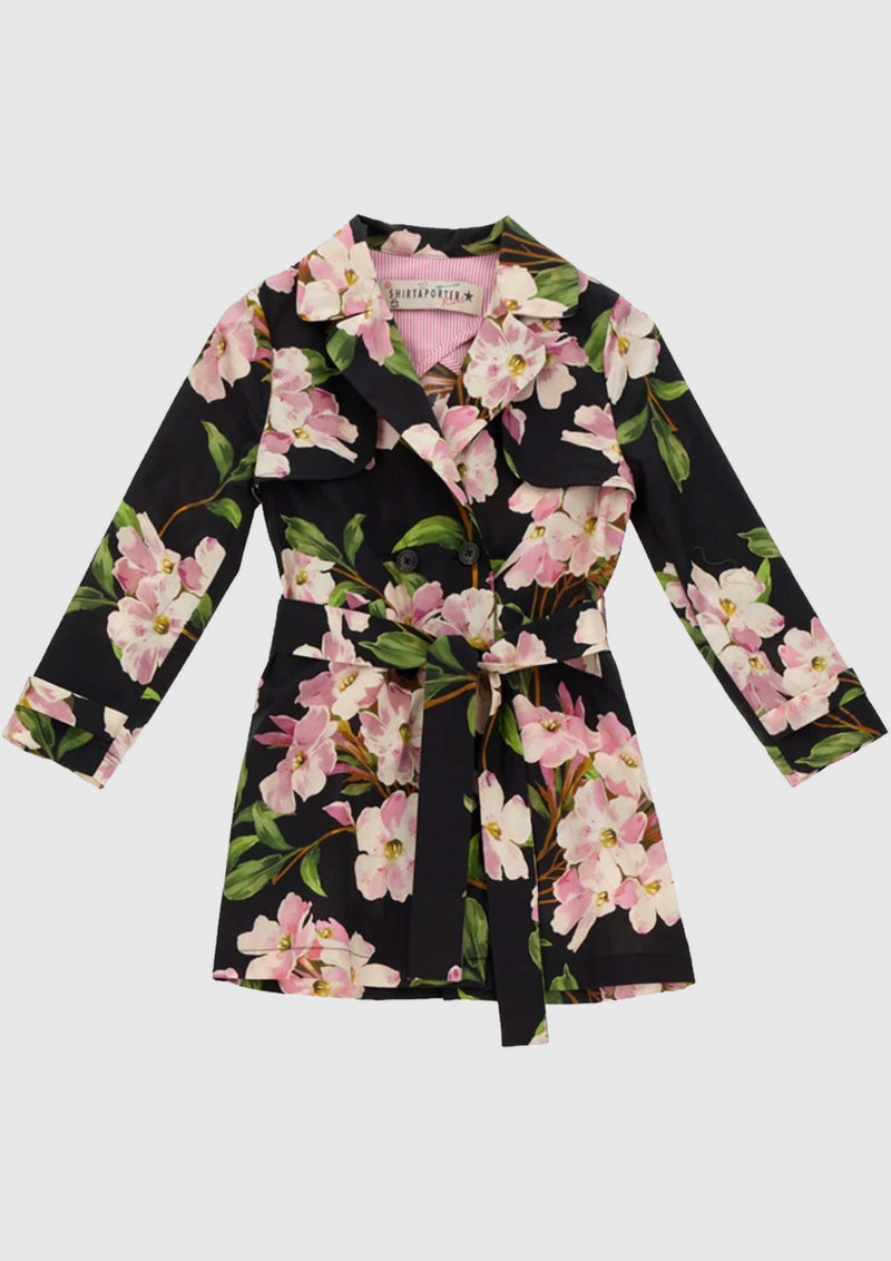 Shirtaporter Black floral Shirt Jacket