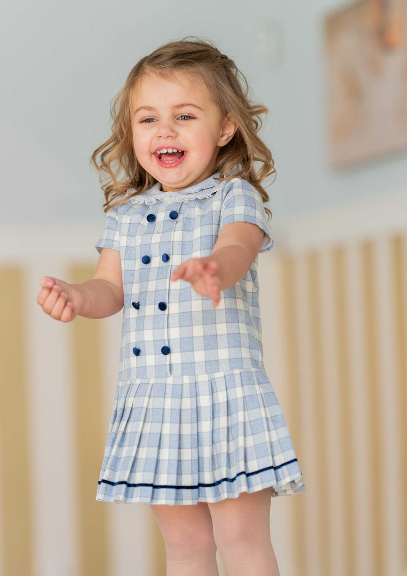 Light Blue Check Dress