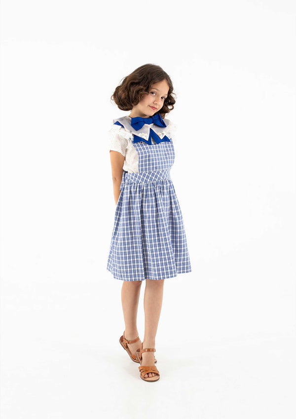 Poupee checked Pinafore