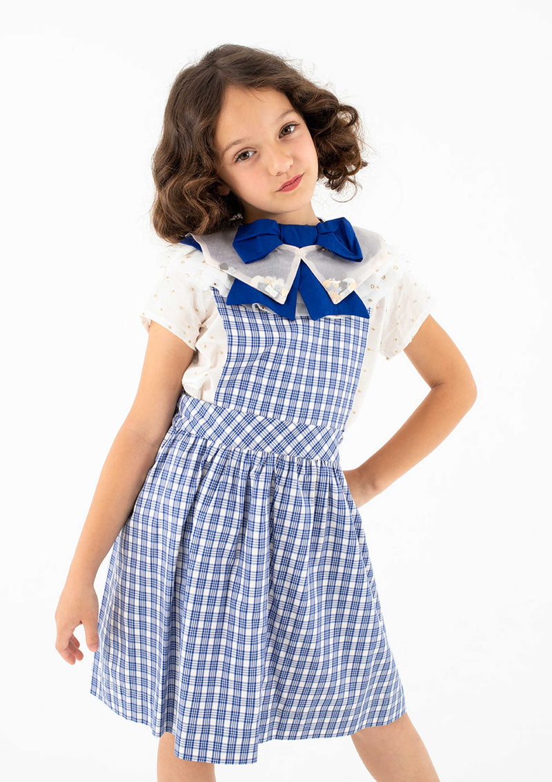 Poupee checked Pinafore