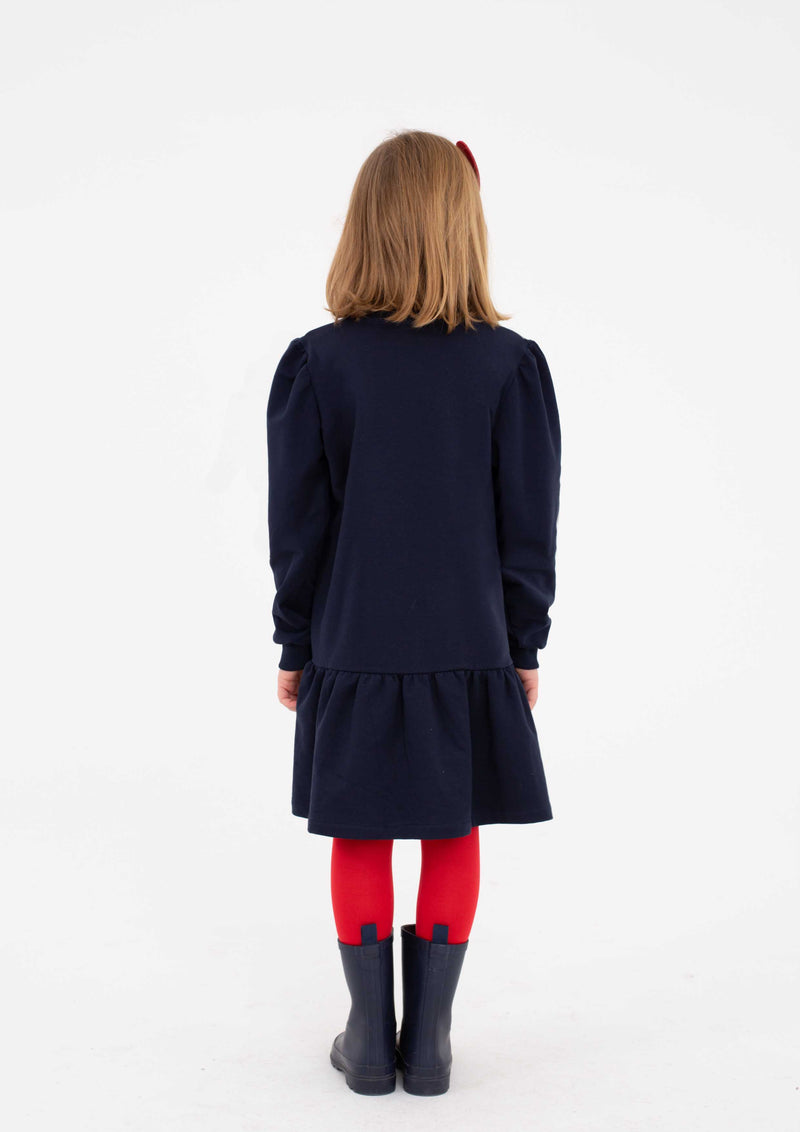 Piccola Ludo Pippo Navy Sweatshirt Dress