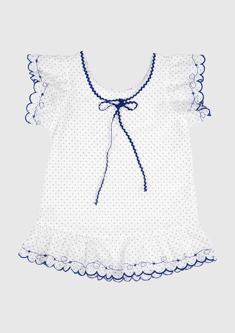 Poupée Embroidered White Top