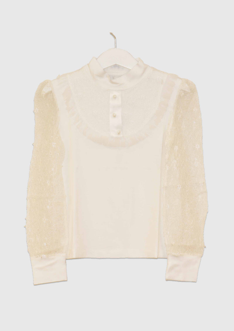 Ivory Lace sleeve blouse